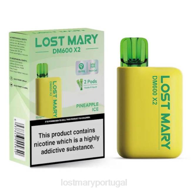 LOST MARY Primor - gelo de abacaxi vape descartável perdido mary dm600 x2 BP2F204