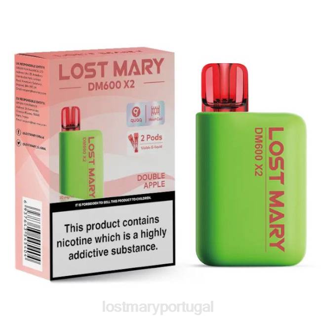 LOST MARY Vape - maçã dupla vape descartável perdido mary dm600 x2 BP2F191