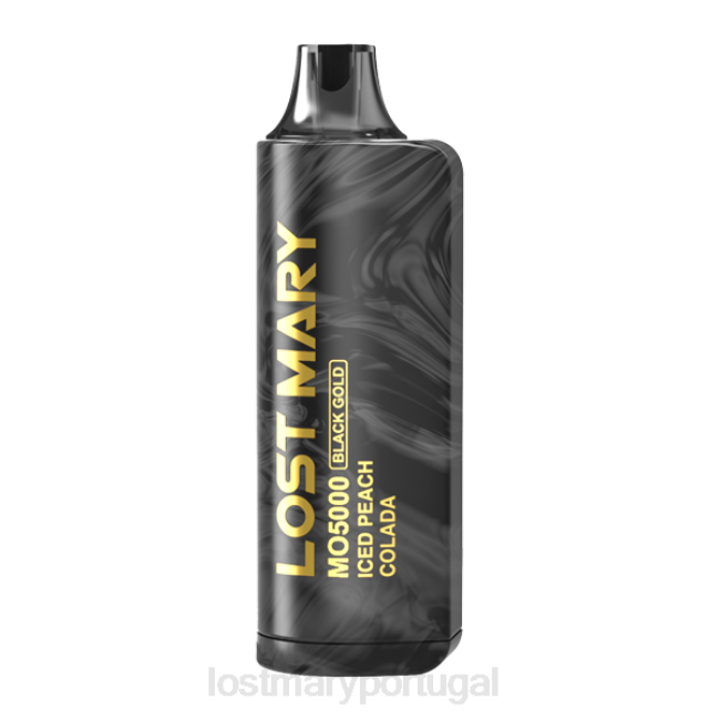 LOST MARY Vape Portugal - colada gelada de pêssego Lost Mary Mo5000 Edição Ouro Negro BP2F95