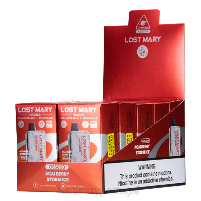 LOST MARY Vape - Açaí, tempestade de gelo brilho de mary perdida os5000 BP2F1