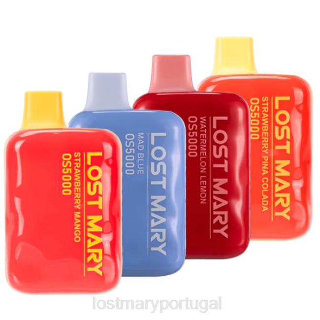 LOST MARY Vape Portugal - mad blue/morango pina colada/melancia limão/morango manga amostrador mary perdida os5000 BP2F45