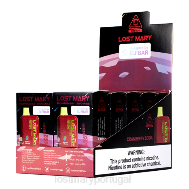 LOST MARY Vape Sale - refrigerante de cranberry Maria perdida os5000 BP2F27