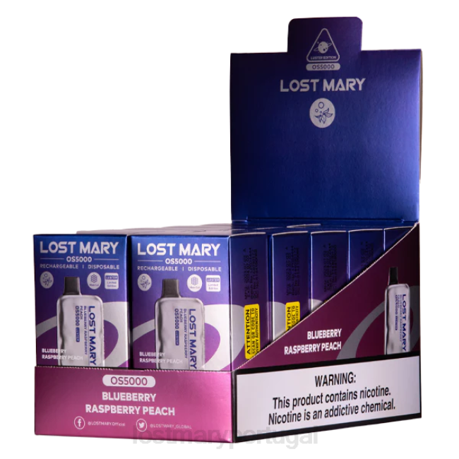 Vape LOST MARY Comprar - mirtilo framboesa pêssego brilho de mary perdida os5000 BP2F19