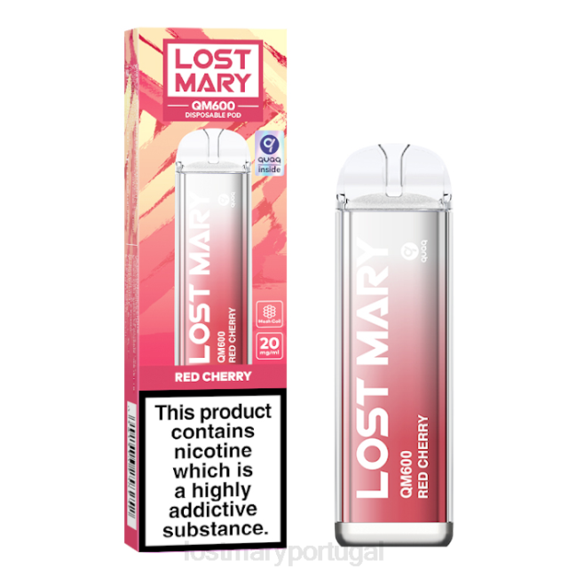 LOST MARY Portugal - cereja vermelha vape descartável perdido mary qm600 BP2F162