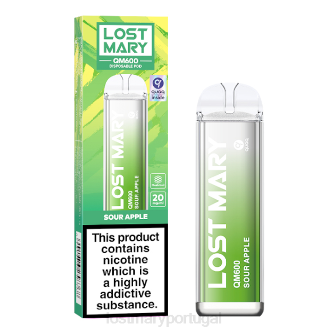 LOST MARY Vape Portugal - maçã ácida vape descartável perdido mary qm600 BP2F165